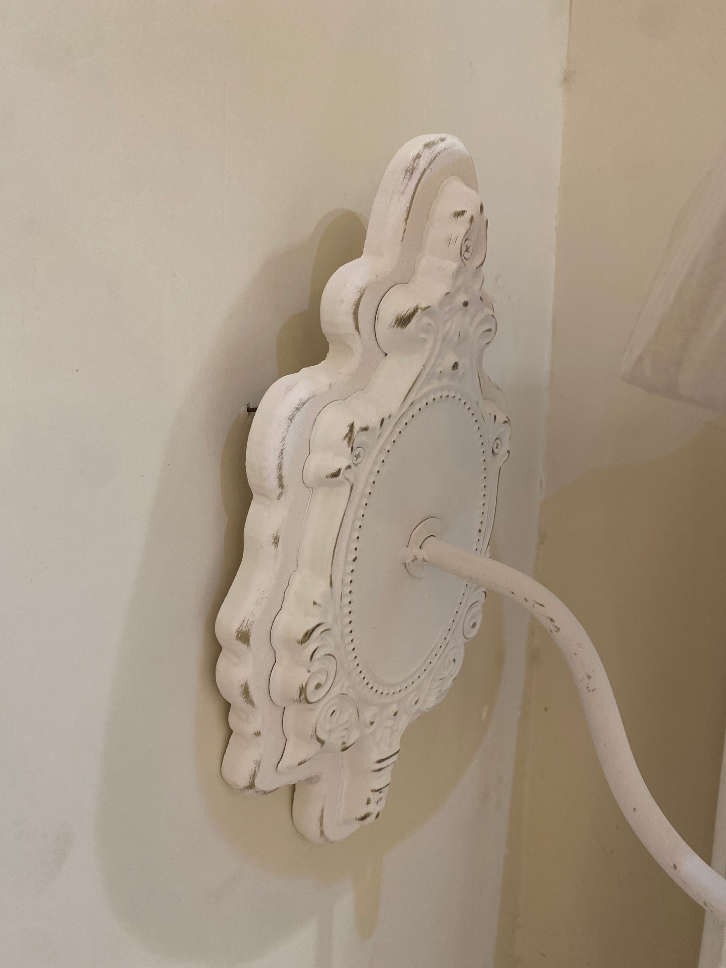 Coppia Applique in legno con paralume in tessuto 26,5x14cm