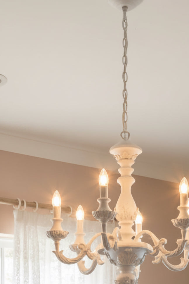 Lampadario in legno