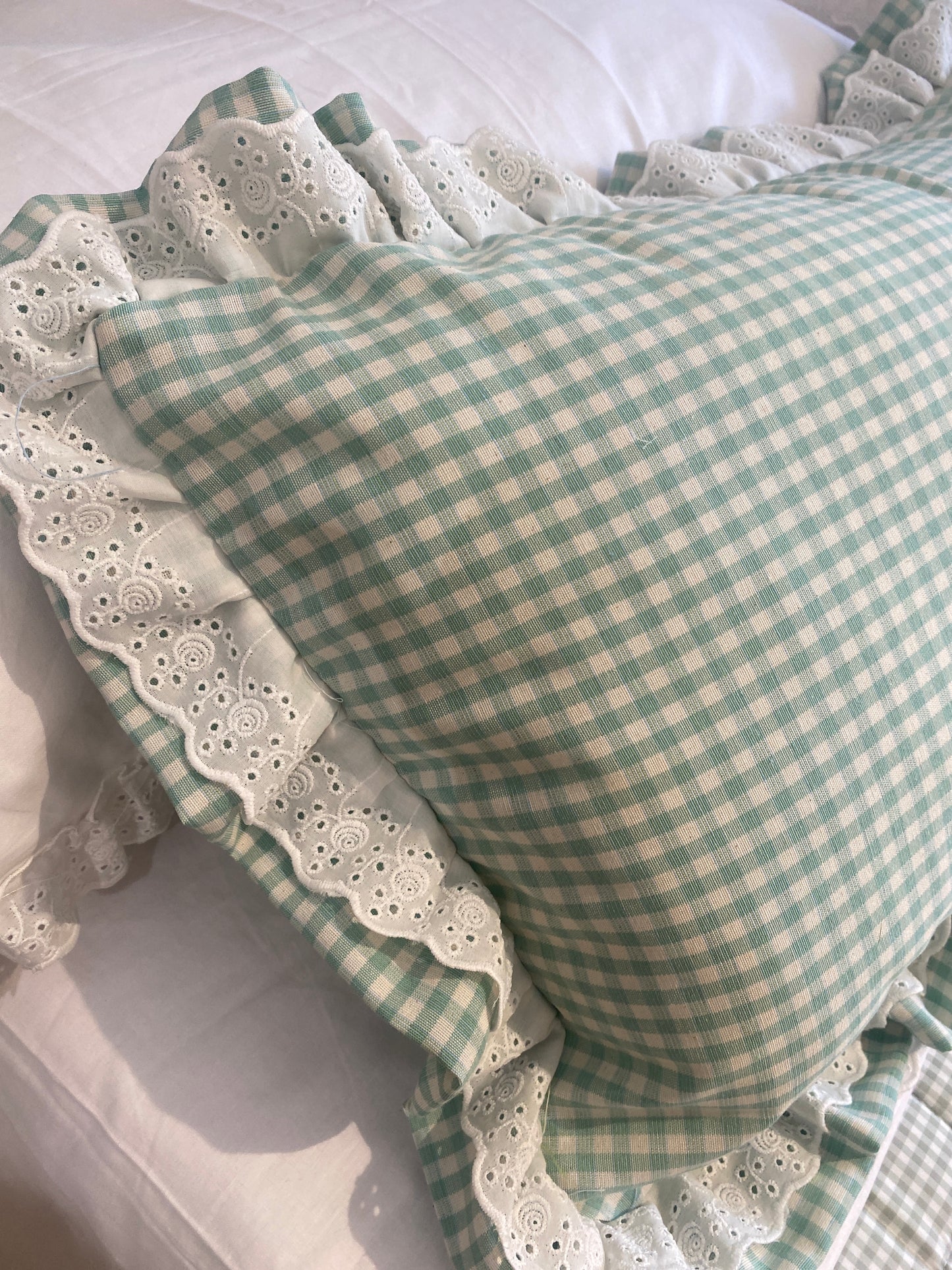 Cuscino quadrettino vichy rettangolare misura 55x35