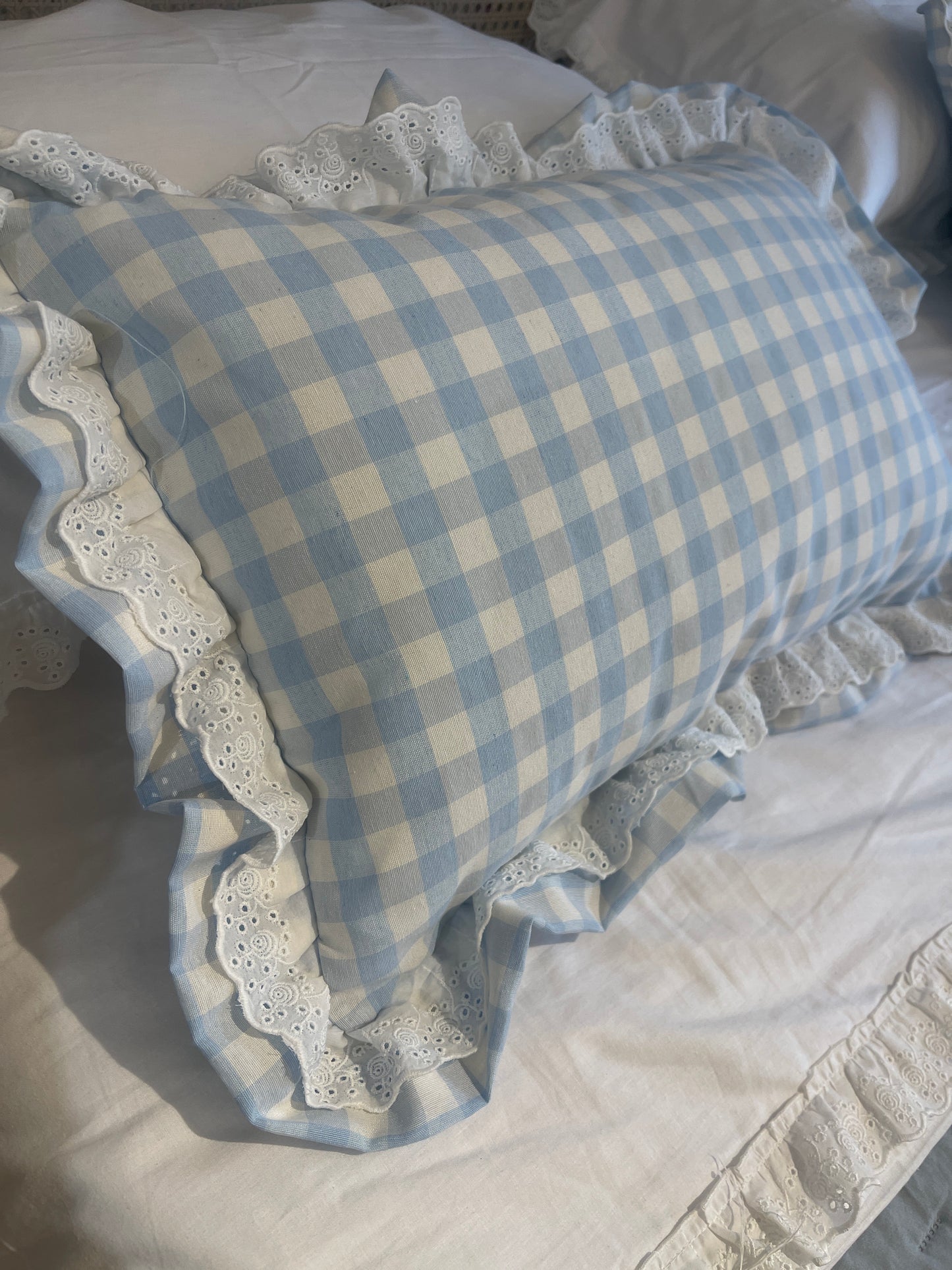 Cuscino rettangolare vichy misura 50x45