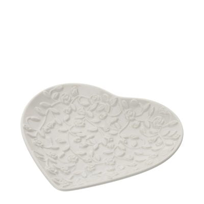 Piattino Cuore in Porcellana Romance Bianco Roselline – 16cm Codice prodotto: 28867