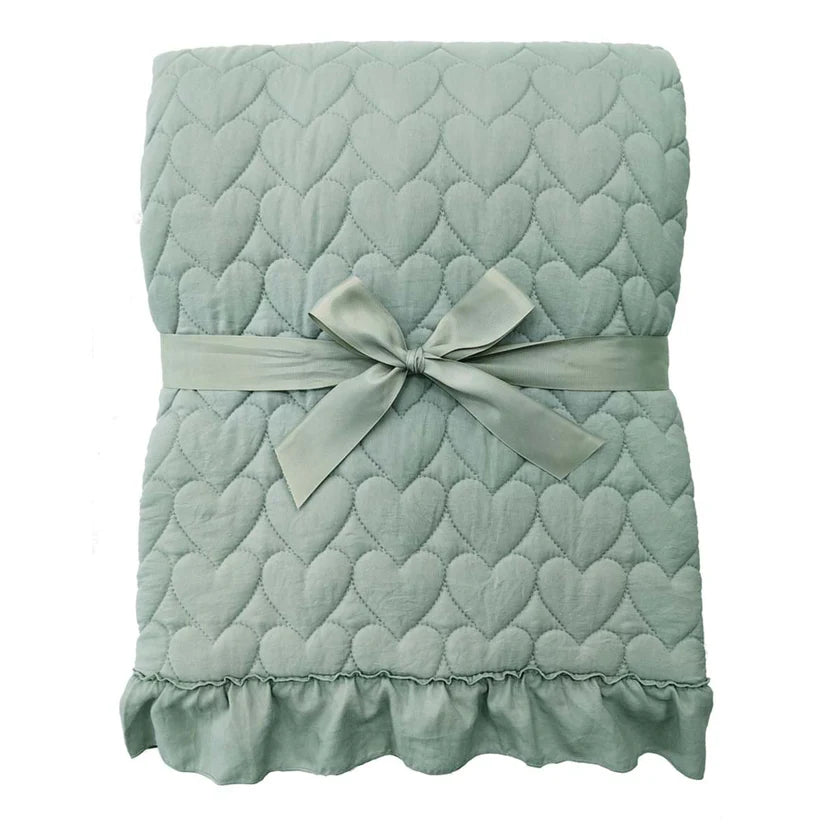 Blanc Mariclò Trapunta letto singola invernale verde con gala "Cuore di Zucchero" 180x26 cm A3842999VEEAN: 80160127424890