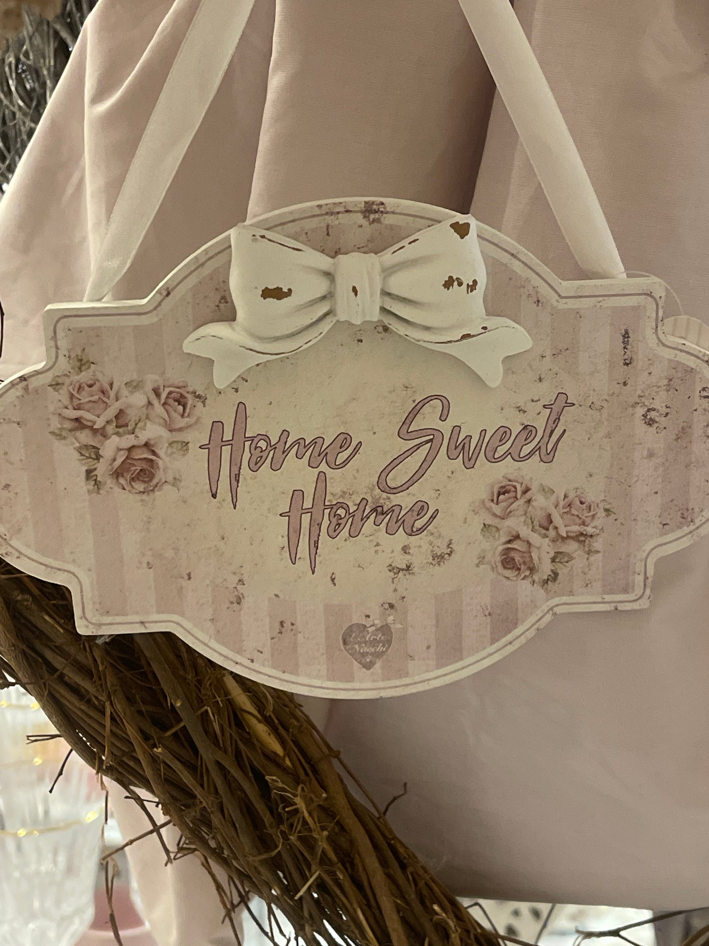 Targa in legno home Sweet home mis 20x13