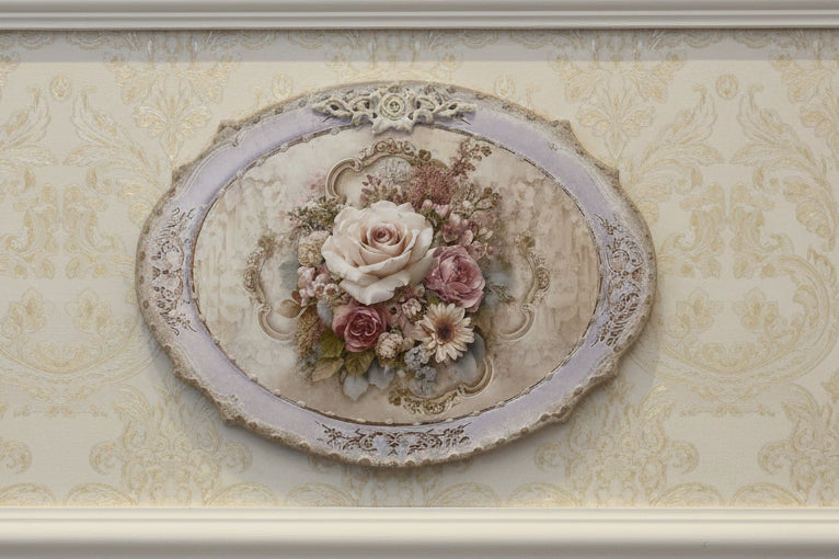 Quadro con decoro fiori