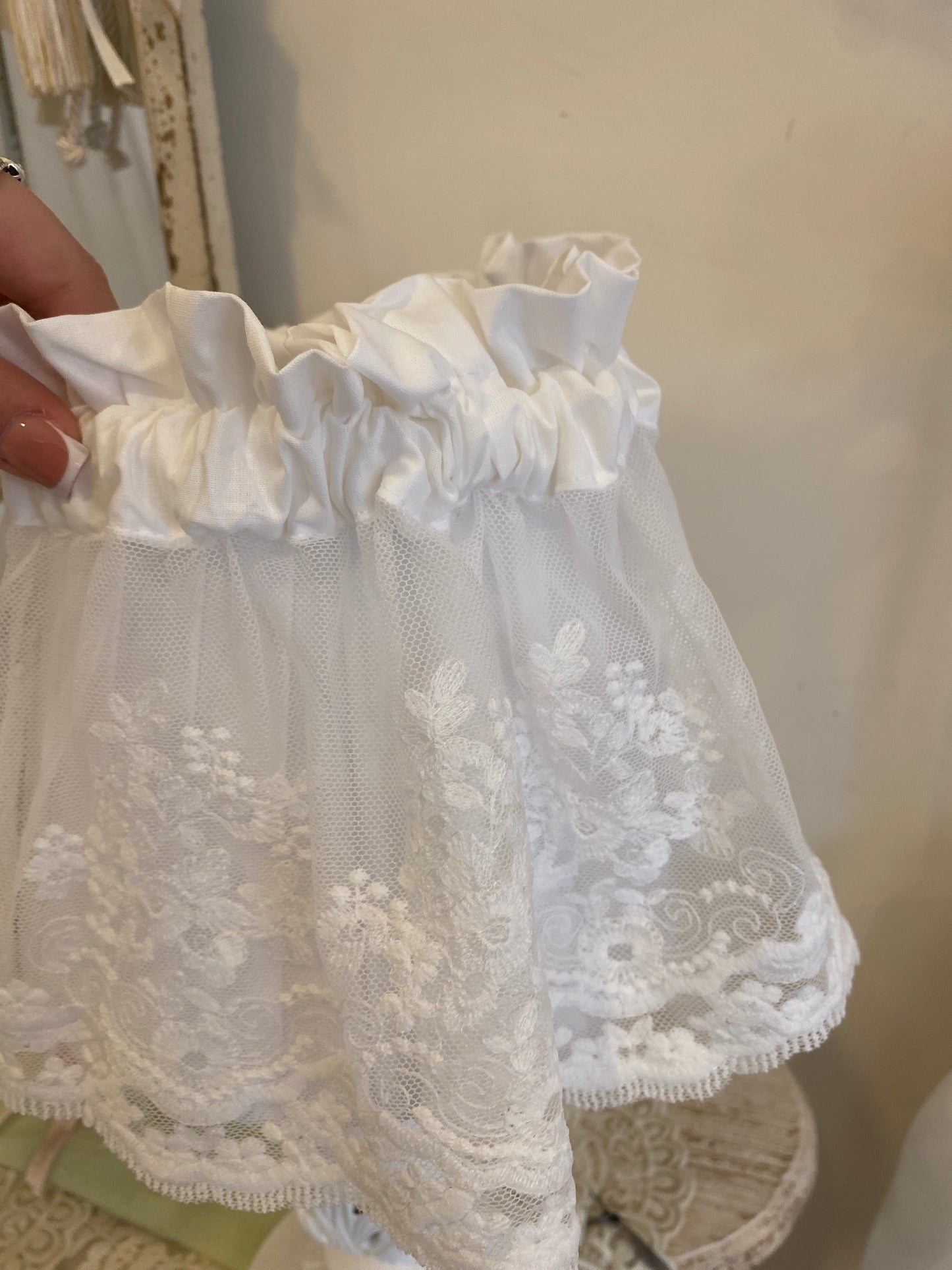 Copri lampada con pizzo 17x91cm