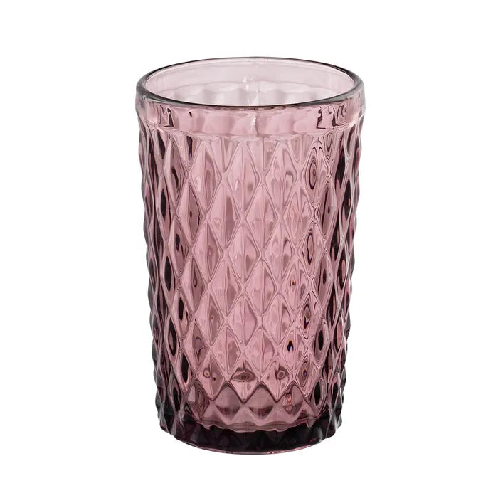 VETRO ROSA CRISTALLO DECORAZIONE 8 X 8 X 12,50 CM