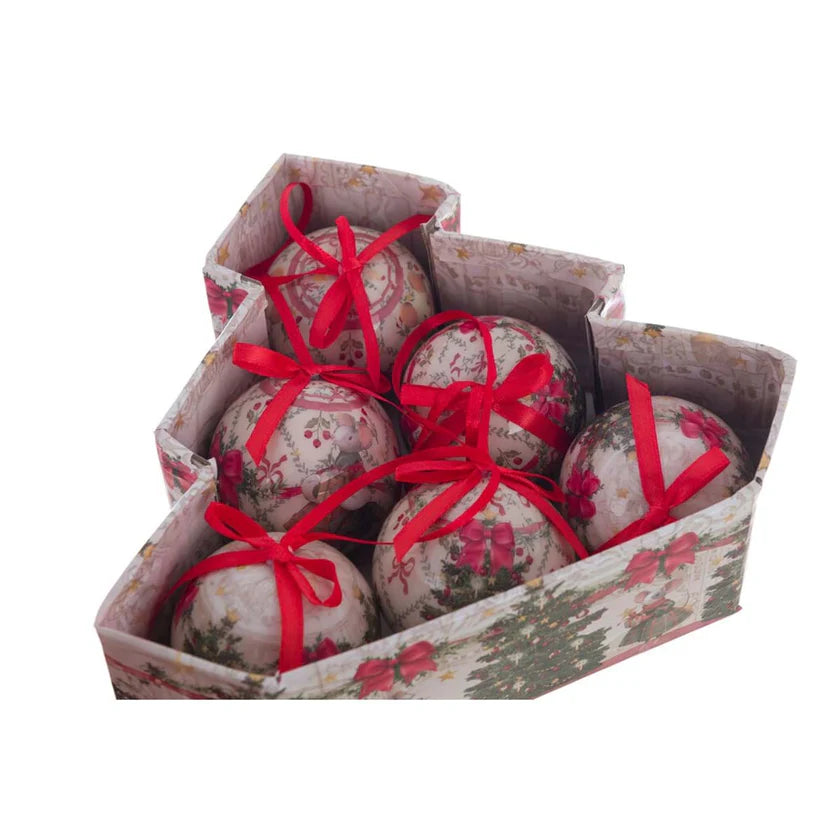 Blanc Mariclò Scatola Set 6 Palline per albero "Favola di Natale" D6 cm A38900EAN: 8016012750217