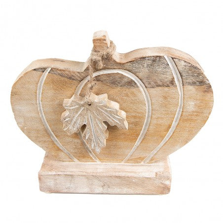 DECORAZIONE ZUCCA IN LEGNO 18X2X29
