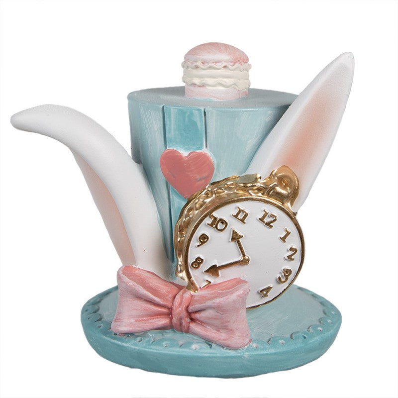 6PR4154 Statuetta Cappello 9 cm Blu Poliresina Coniglio