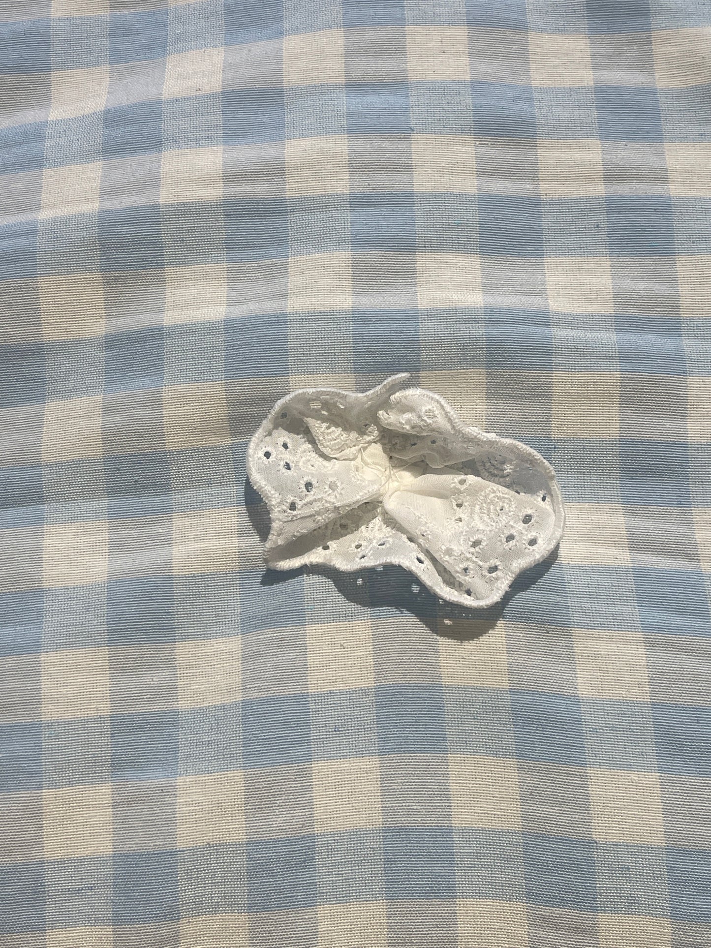 Fondo letto vichy colore azzurro misura 180x85+12 la balza