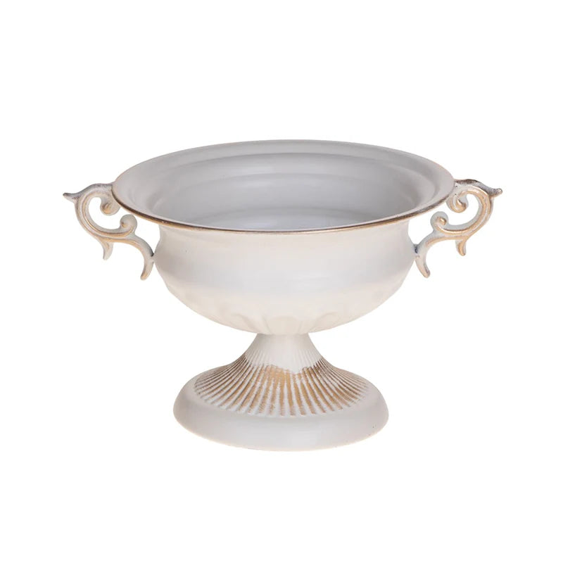Coppa Portanoci Bianco Anticato Metallo 80848