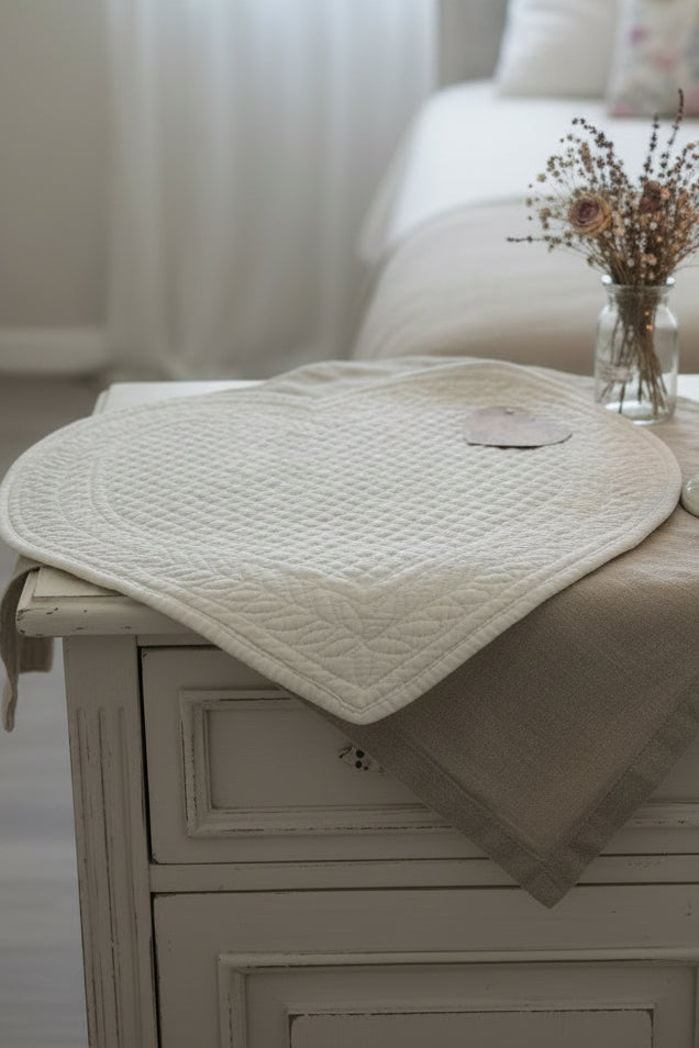 Tovaglietta cuore Blanc Mariclo’ misura 40x42