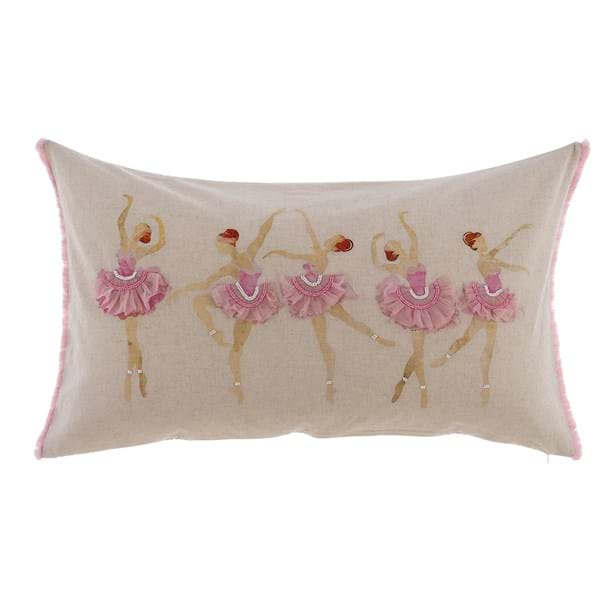 CUSCINO STAMPATO E RICAMATO BALLERINE BLANC MARICLO' 50 X 80 A36828