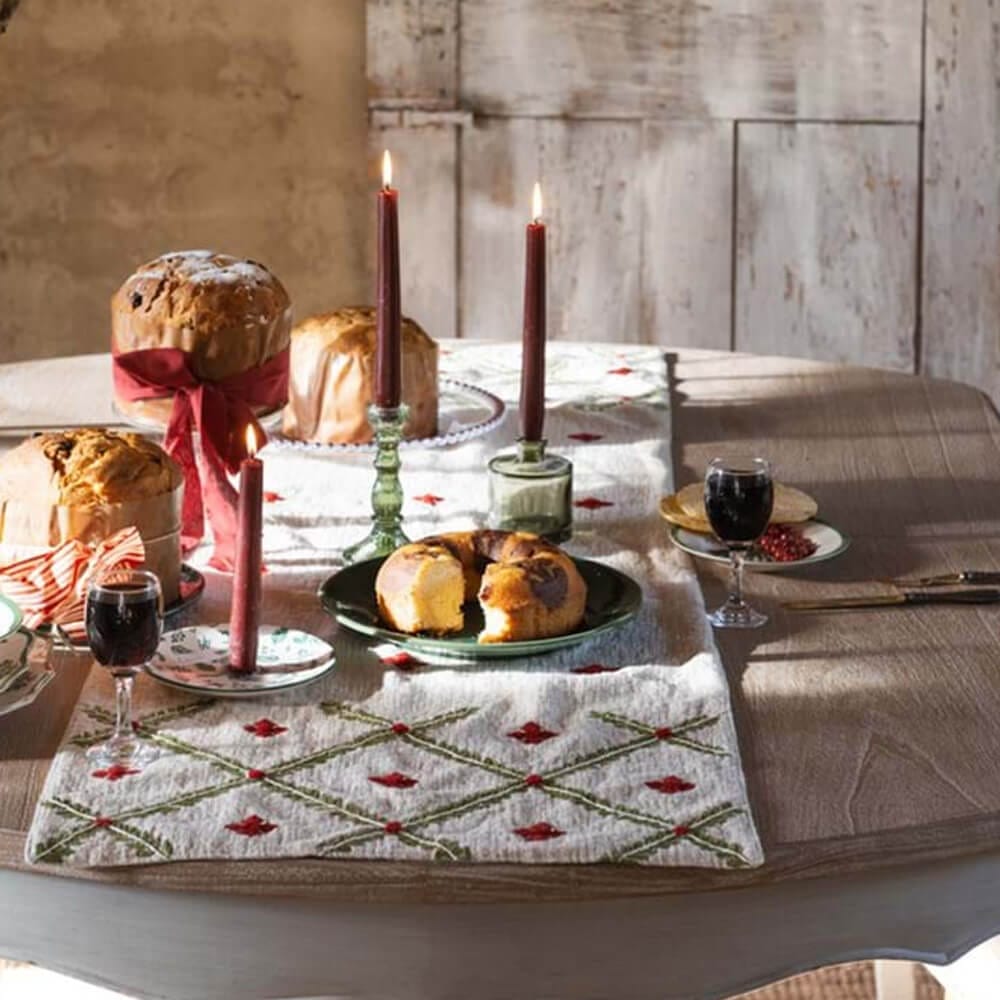 Blanc Mariclò Runner Ricamato 50×150 cm Trame A39012 8016012751771