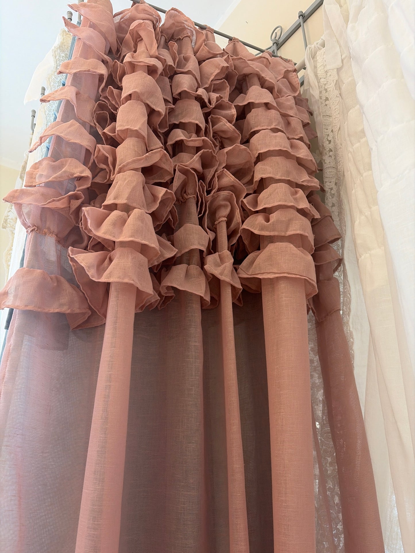 Telo Tenda in garza Tello misura 150X 300 colore rosa antico