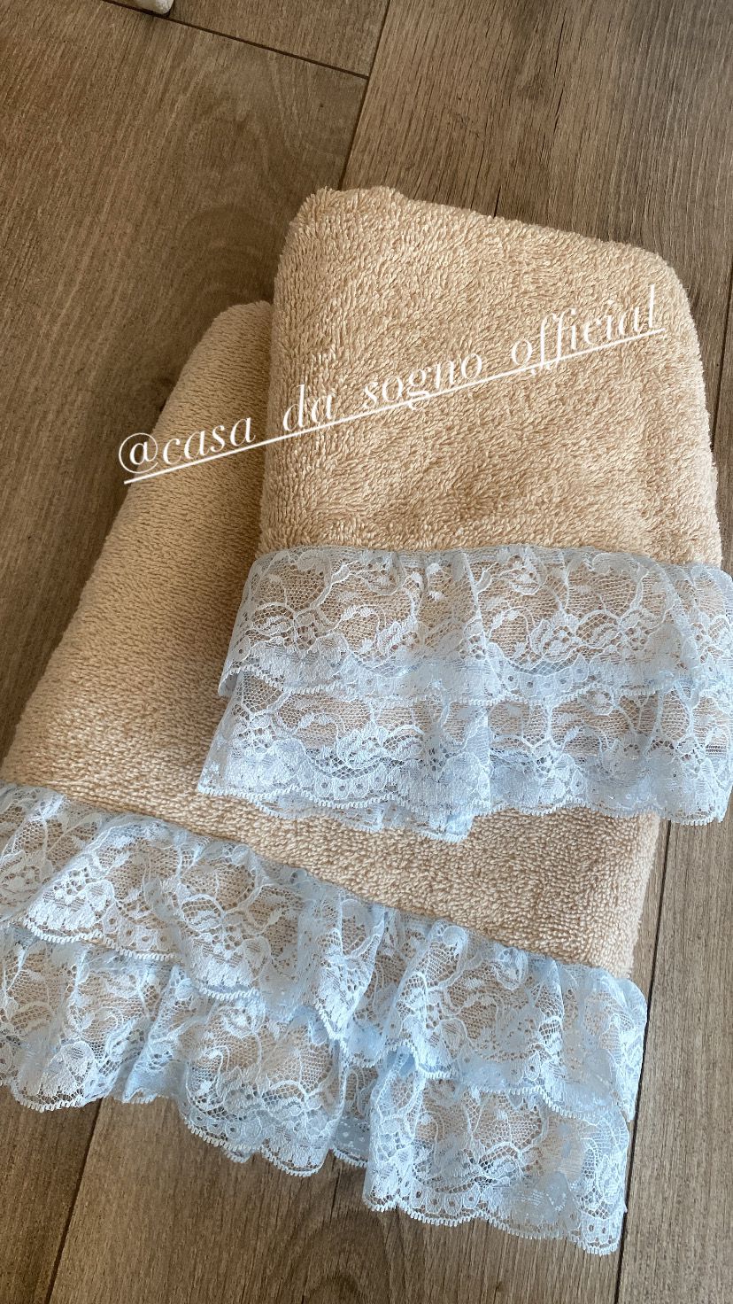 L’Atelier 17 Coppia asciugamani viso e ospite Fru Fru