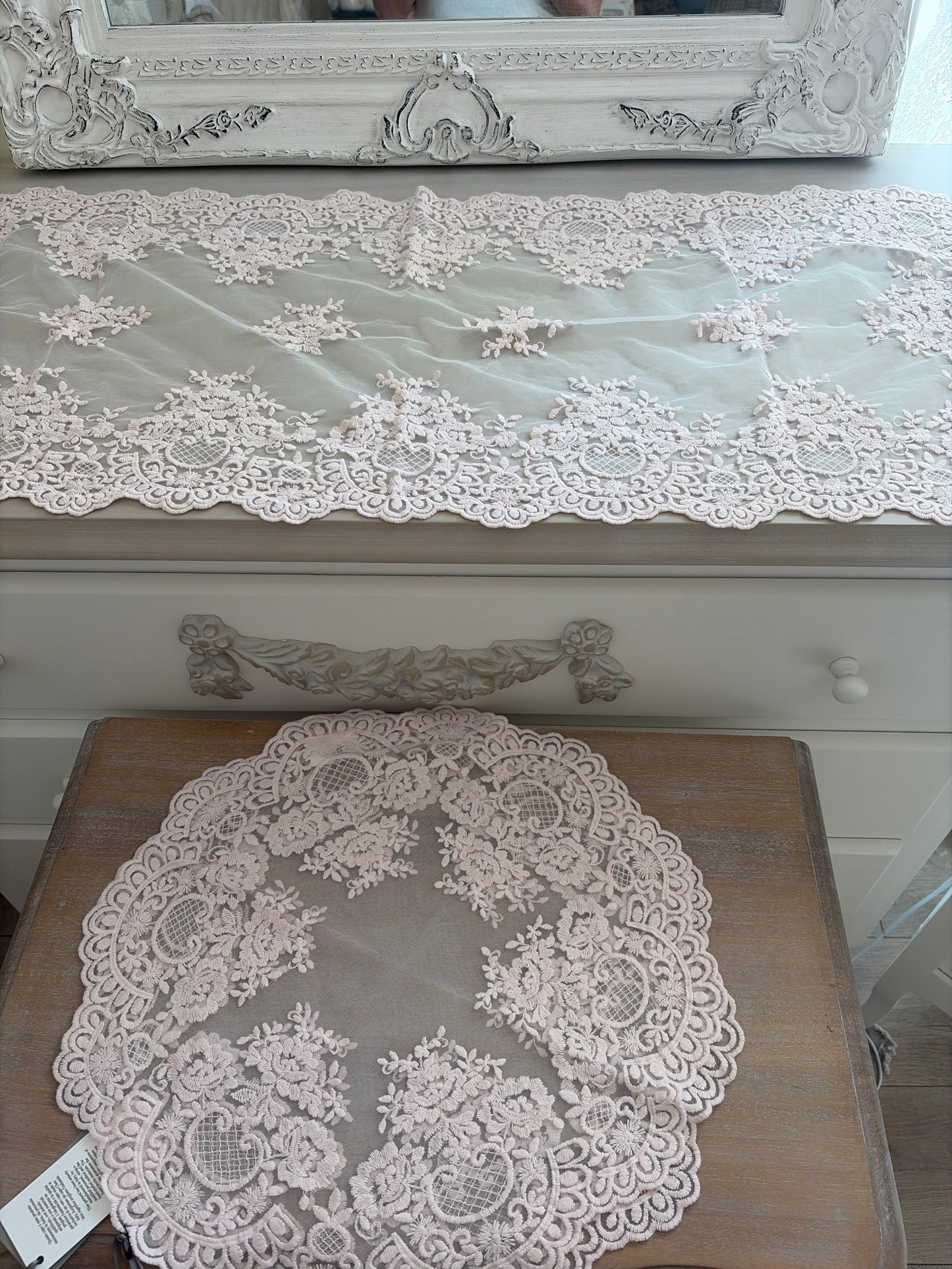 Tris di centri LUXURI PROBENZA CHEZMOI MISURA 95x43 40x40 colore rosa quarzo