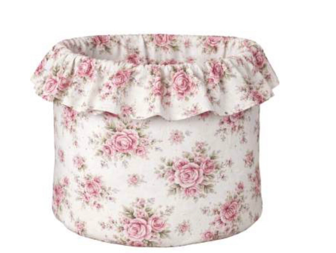 Romantico cesto porta pane /Porta Oggetti in cotone con stampa