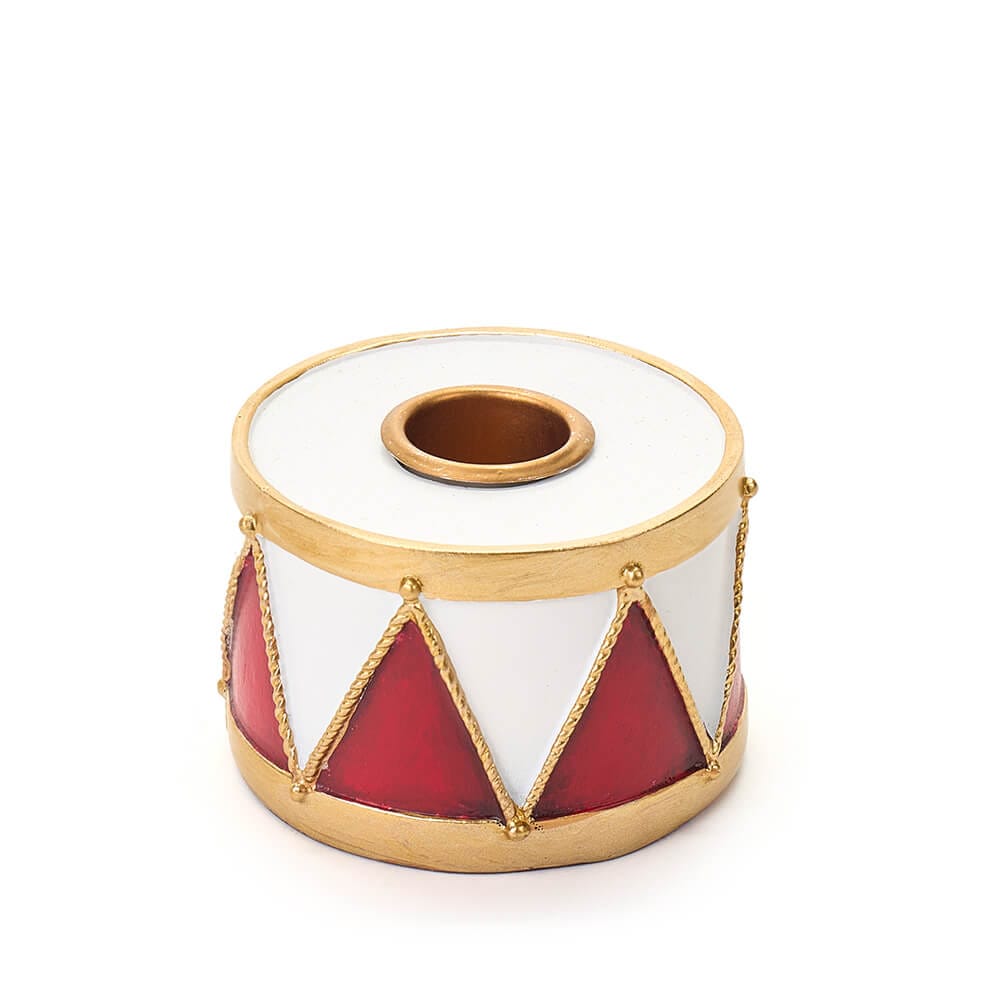 Nuvole di Stoffa Portacandela Tamburo Bianco e verde La Giostra di Amelie h 7 cm