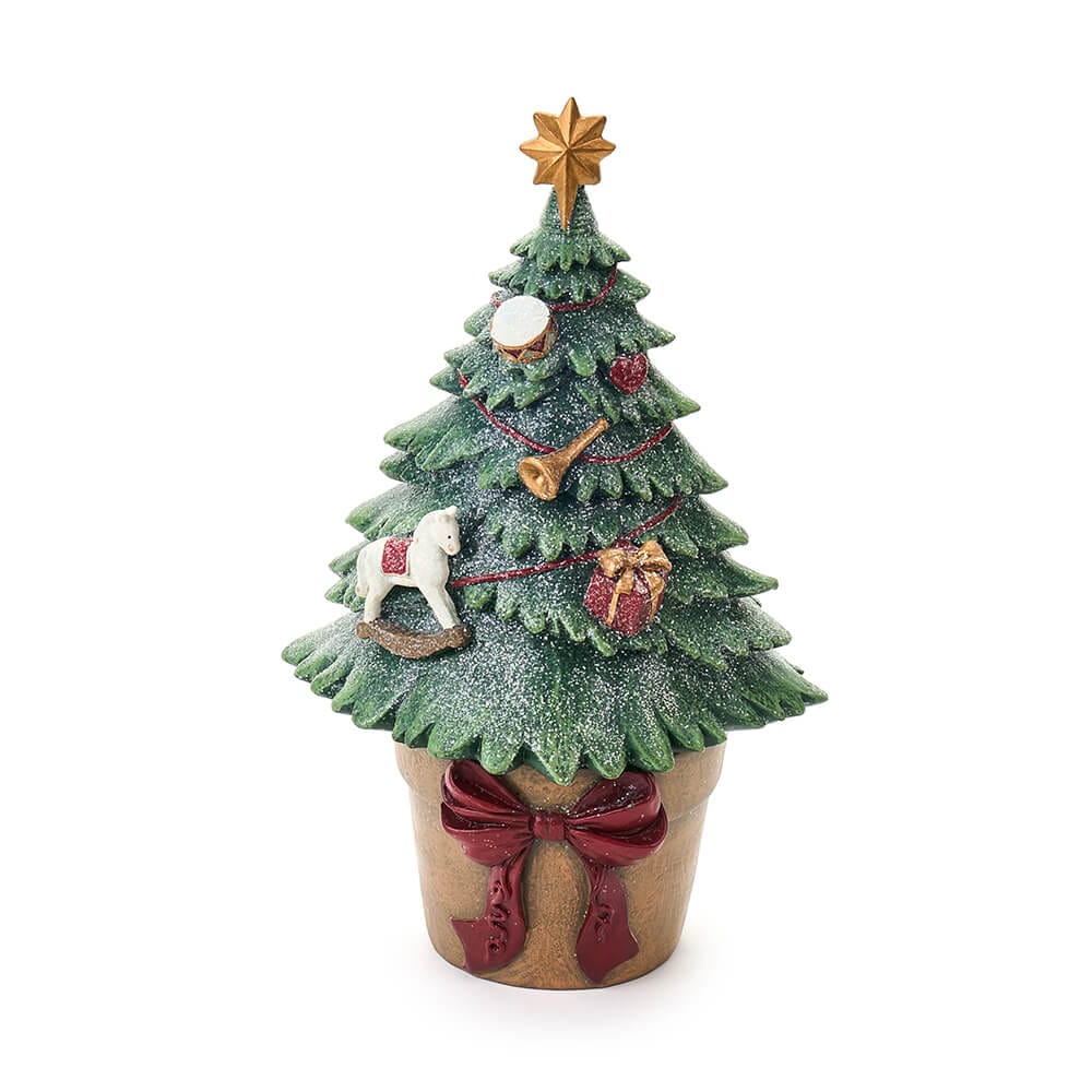 Nuvole di Stoffa Albero con Vaso in Resina H 30 cm
