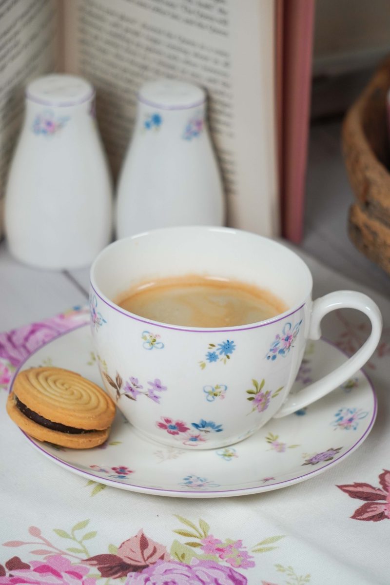 Tazza in porcellana con piattino Flora 220 ml Isabelle Rose