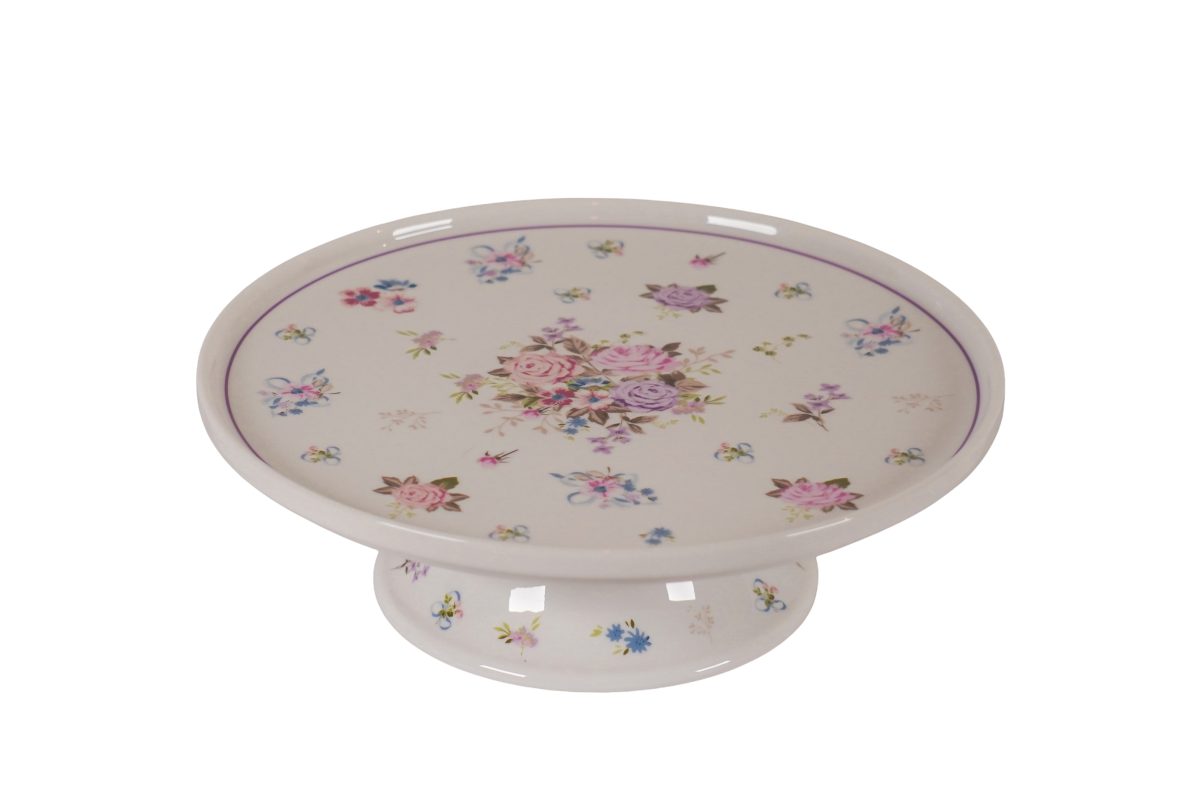 Alzata per torta in porcellana Flora 25 cm Isabelle Rose