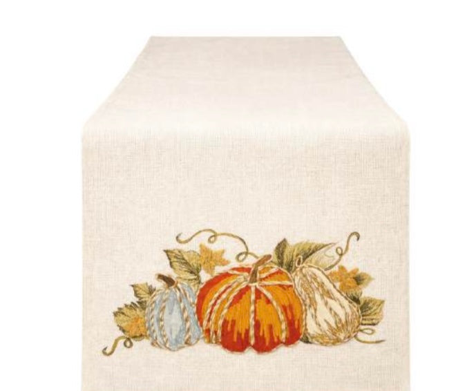 RUNNER DECORO ZUCCA 100% cotone misura 160x45
