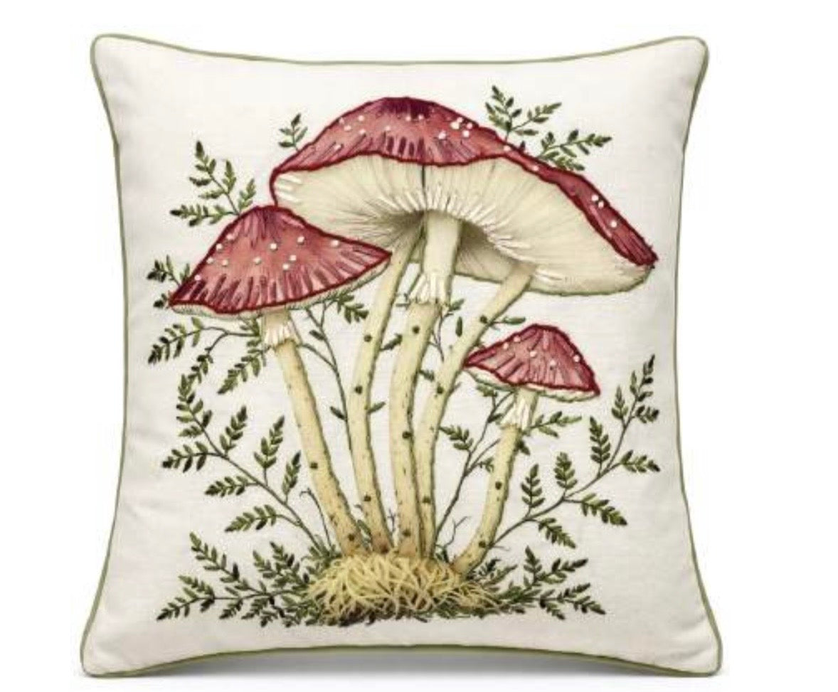 Cuscino arredo autunnale decoro funghi misura 45x45