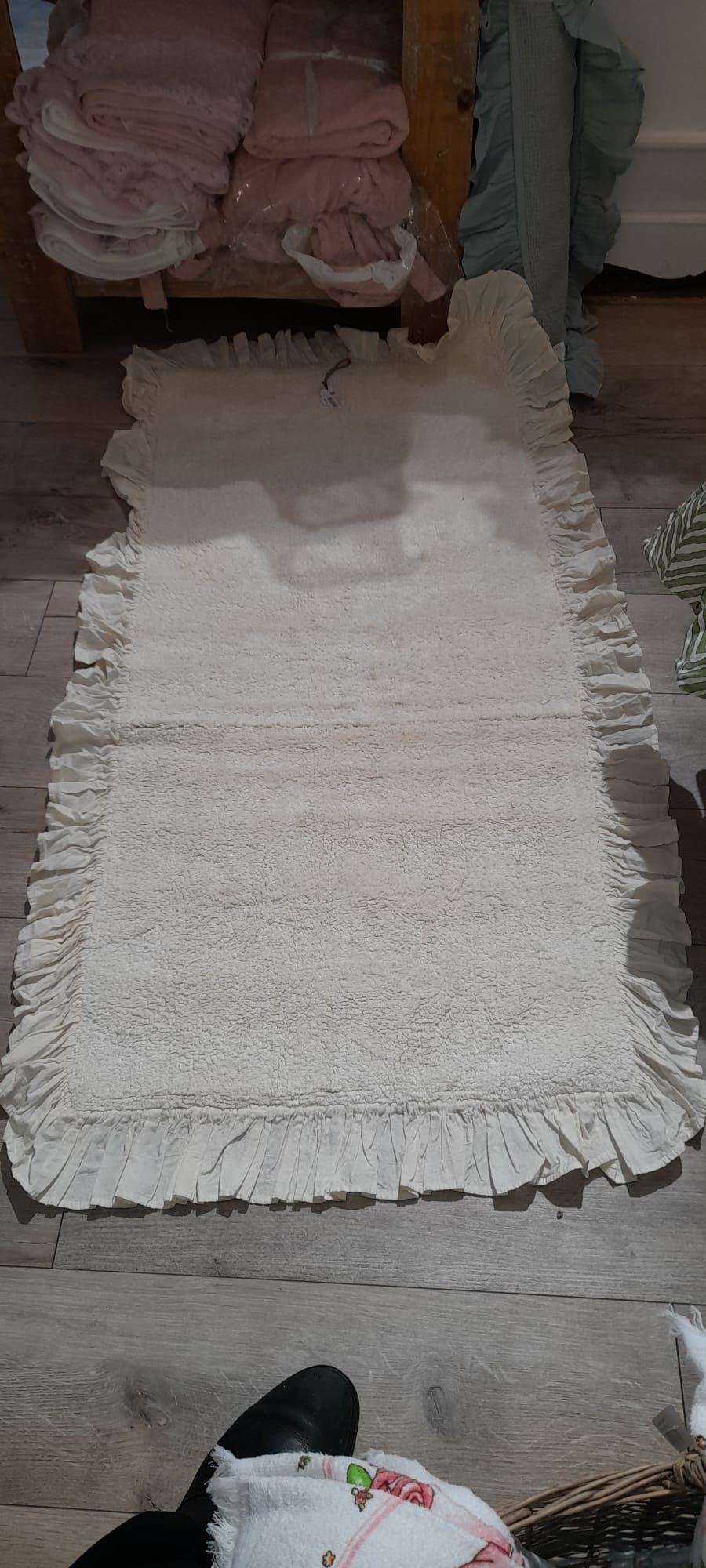 Tappeto ROMANTIQUE 60X130 COLORE BURRO Da Bagno Nuvole Di Stoffa KCT240526A