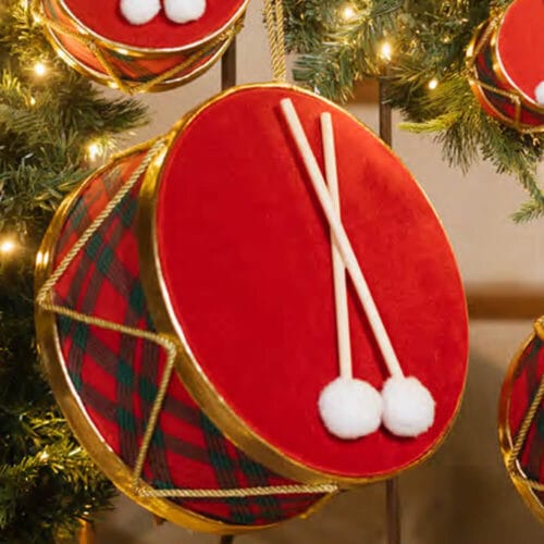 Nuvole di Stoffa Tamburo Decorativo 30×30 cm La Giostra di Amelie