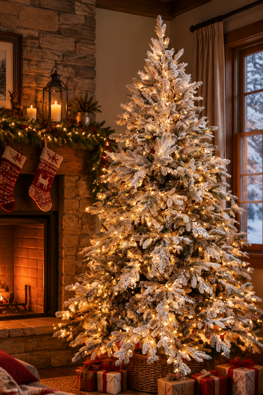 ALBERO DI NATALW REALISTICO IN PVC INNEVATO APERTURA AD OMBRELLO MISURA 240 h. LED 3200. 21003S