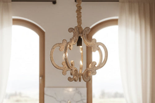 LAMPADARIO H 42 IN LEGNO SP230408