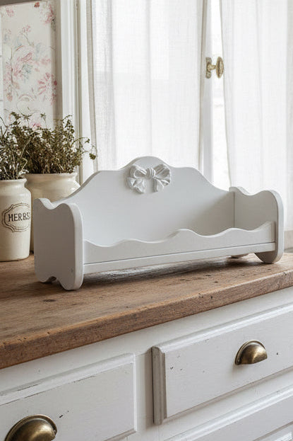 Porta barattoli in legno con fiocco fiocco