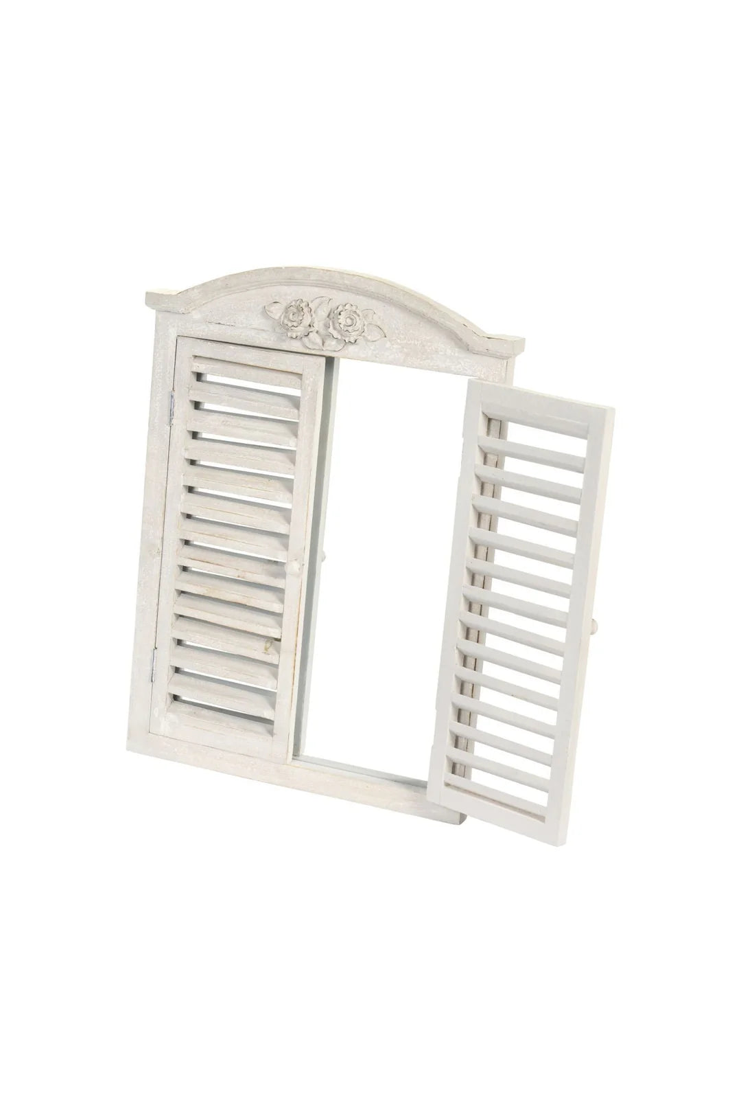 Nuvole di Stoffa Finestra con Specchio da parete in legno decapato 48x5xH65.5 cm