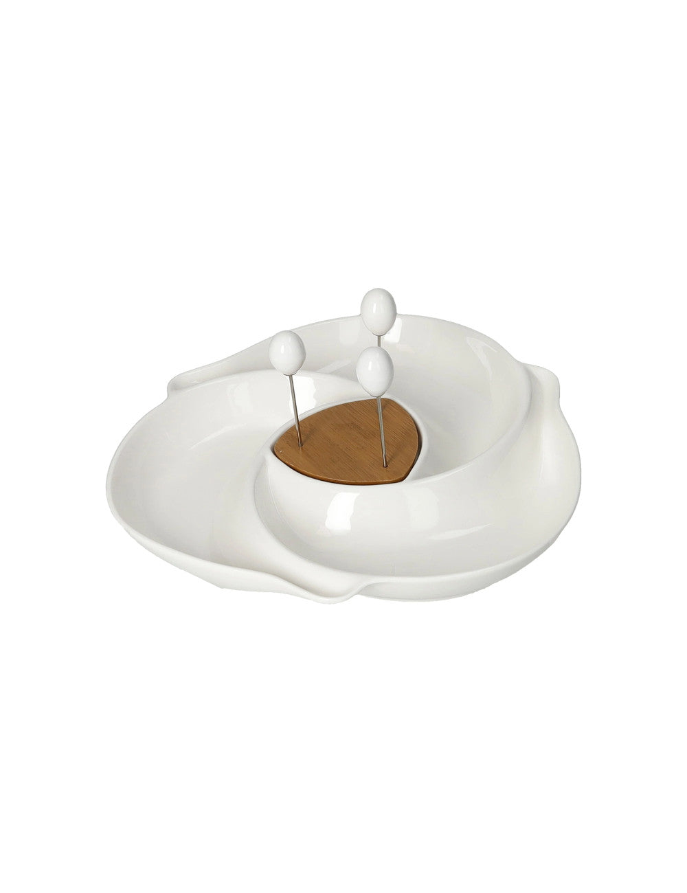 ANTIPASTIERA VORTICE PORCELLANA BAMBO C/3 FORCH 52913