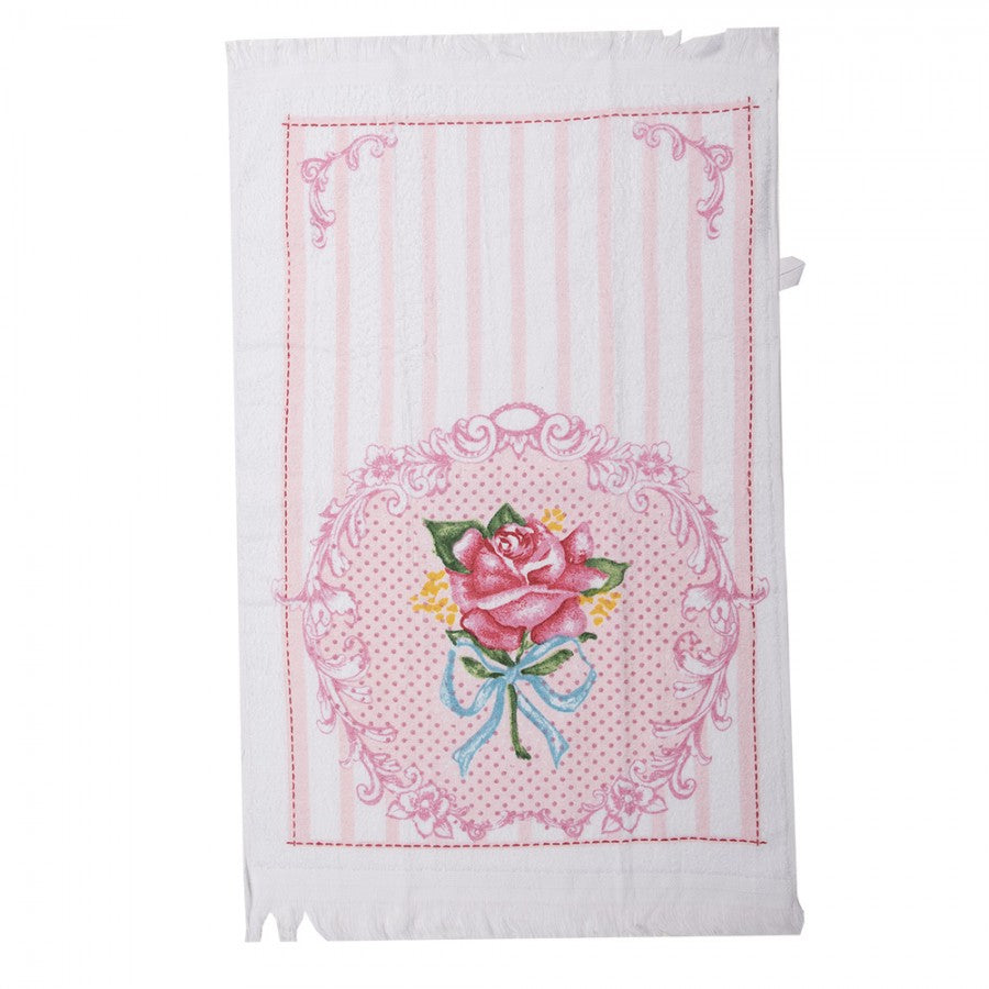 Asciugamano per ospiti 40x66 cm Rosa Blu Cotone Rosa Porta salvietta