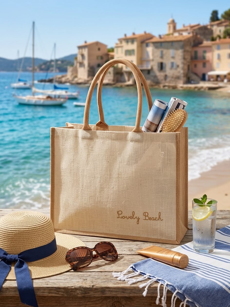Borsa mare in yutta "LovelyShabby"