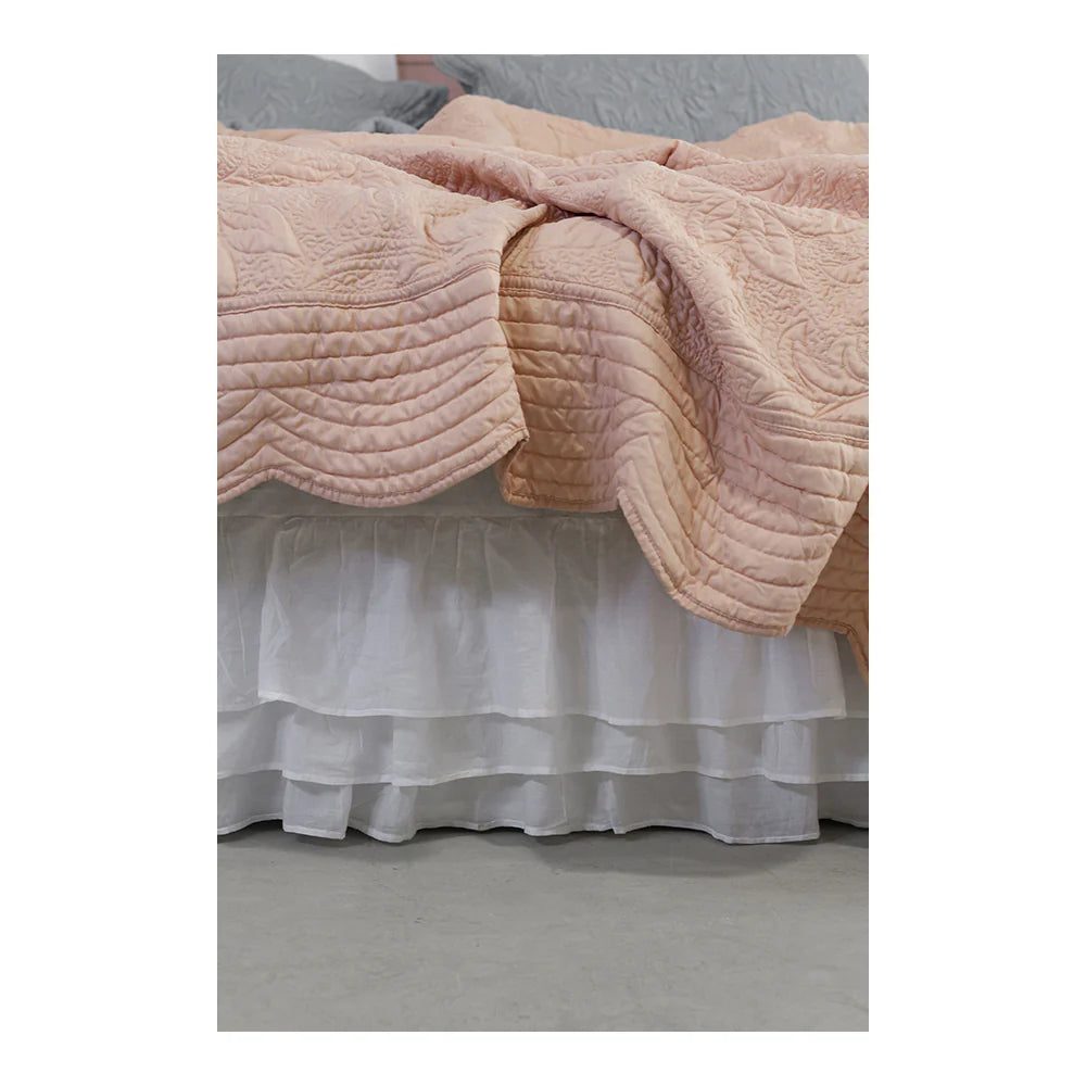 VESTILETTO MATRIMONIALE FRILL IN COTONE CON BALZE ATELIER 17
