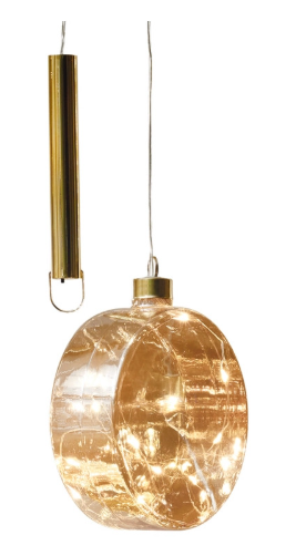 decorazione in vetro con led brandani 84659