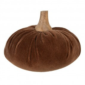 Decorazione Zucca Ø 15x12 cm Marrone Poliestere 65423