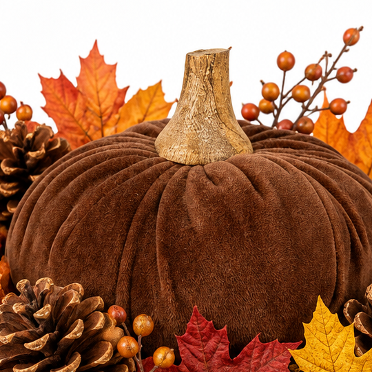 Decorazione Zucca Ø 15x12 cm Marrone Poliestere 65423
