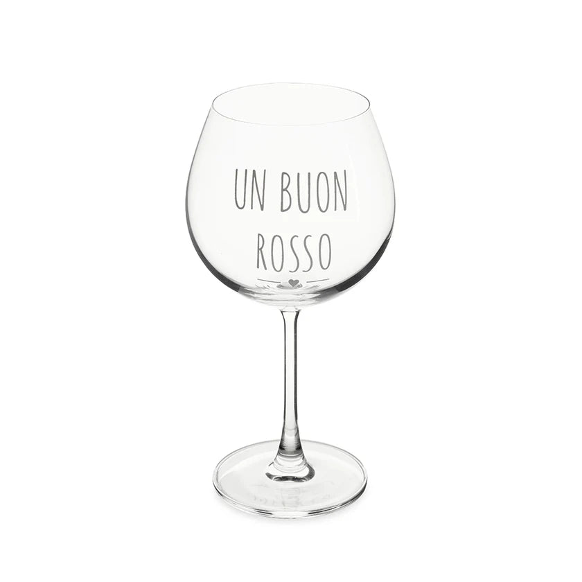 Nuvole di Stoffa Set 2 calici vino "Un Buon Rosso" 10.8x21 cm QOO6POOO4V10