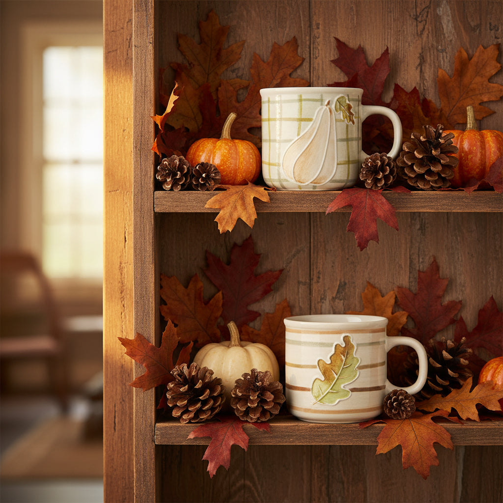 TAZZE CAFFE ZUCCA E QUERCIA SET 2 PZ 50101