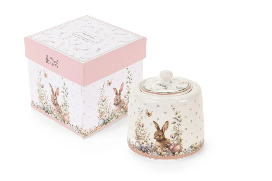 Nuvole di Stoffa Zuccheriera di pasqua in porcellana "Rabbit PePen" Shabby Chic 270 ml
