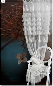 L'ATELIER 17 Tenda in pizzo e tulle "Andromeda" Shabby Chic 140x290 cm 5 varianti (1pz)