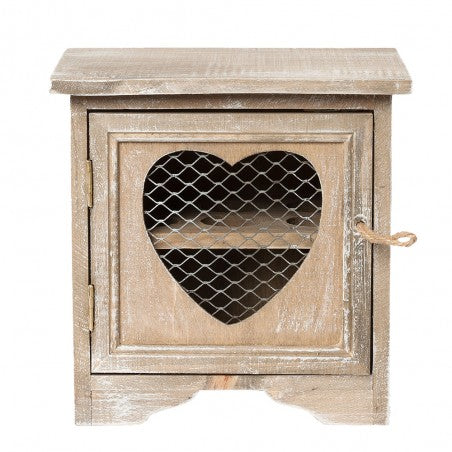 portauovo in legno marrone 19x14x19cm