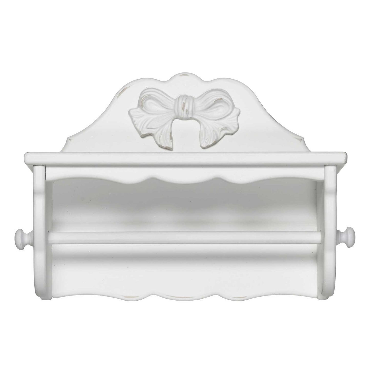 mensola porta scottex con fiocco BIANCO