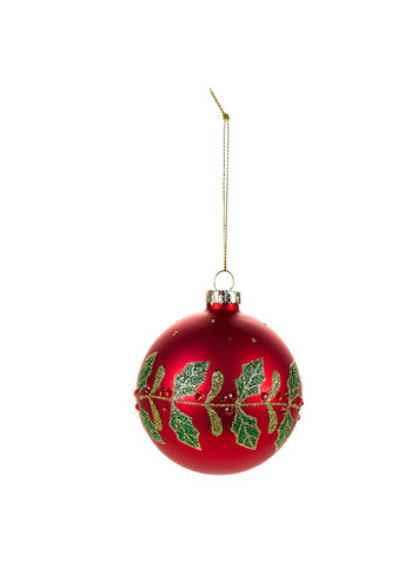 Pallina di natale glitter in vetro con scatola – Cartolina di Natale