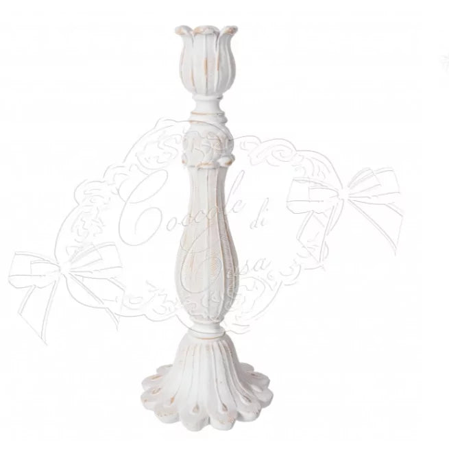 Candeliere porta candela Coccole di Casa “Tulip Collection” h10 x h 27,5 art kl96970