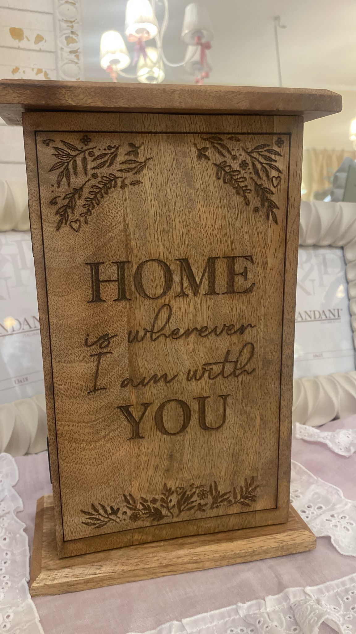 portachiavi in legno